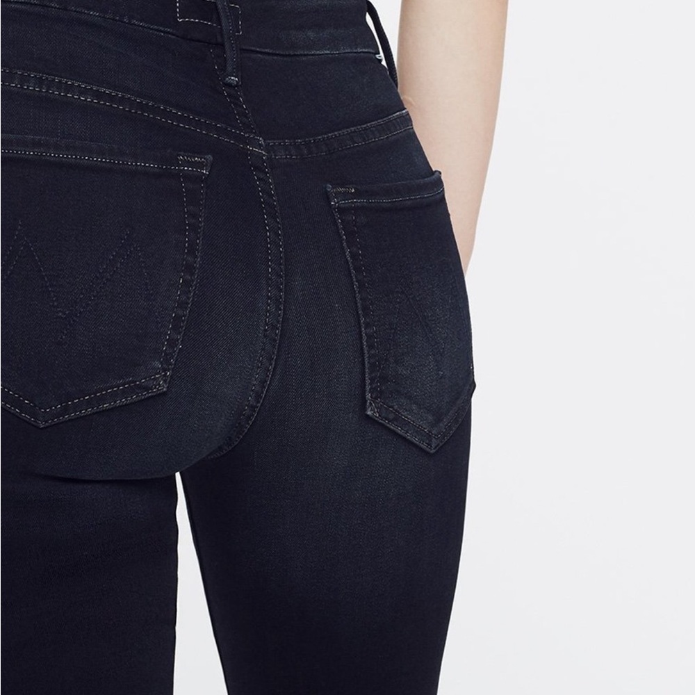 MOTHER High Waisted Looker Ankle Denim Jeans Size 27 Coffee, Tea or Me Wash Blue - Picture 3 of 10